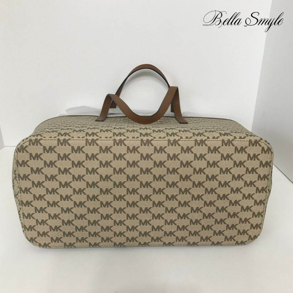 Michael Kors Emry Large Top Zip Heritage Signature - Picture 7 of 8